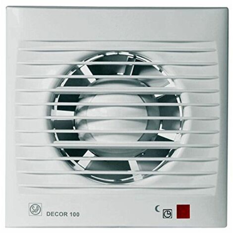 Ventilateur pour petites pièces Decor-100 CRZ – Débit d'air 100 m³/h – Clapet anti-retour – Température ambiante jusqu'à 40°C