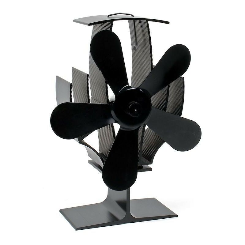 Le Poisson Qui Jardine - Ventilateur pour Poêle à Bois. 5 Pales 23 cm de hauteur. - Noir
