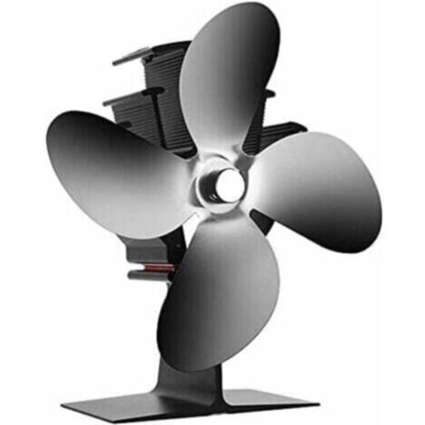 Ventilateur pour poêles à bois, démarrage silencieux dès 60 °C. 4 pales. Fonctionnement par la chaleur du poêle. Ventilateur écologique pour poêles à bois. Conduit de cheminée FDC.