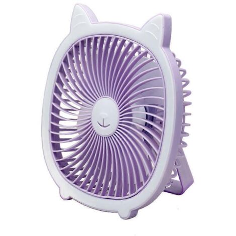 Ventilateur pratique rechargeable par USB avec batterie Li intégrée, flux d'air puissant, silencieux