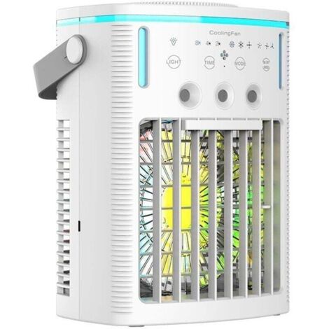 Ventilateur rafraîchissant avec réservoir d'eau de 1 litre, petit rafraîchisseur d'air pour chambre, ventilateur brumisateur, ventilateur électrique haute puissance