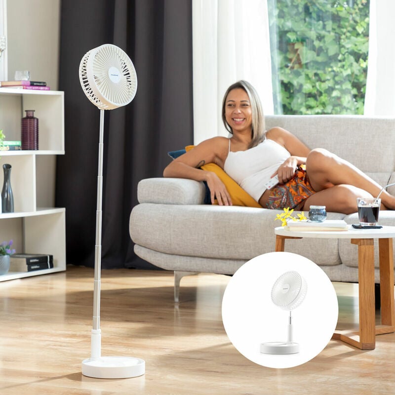 Innovagoods - Ventilateur Rechargeable Pliable 3 en 1 Fandle Ø7,7'' 7200 mAh