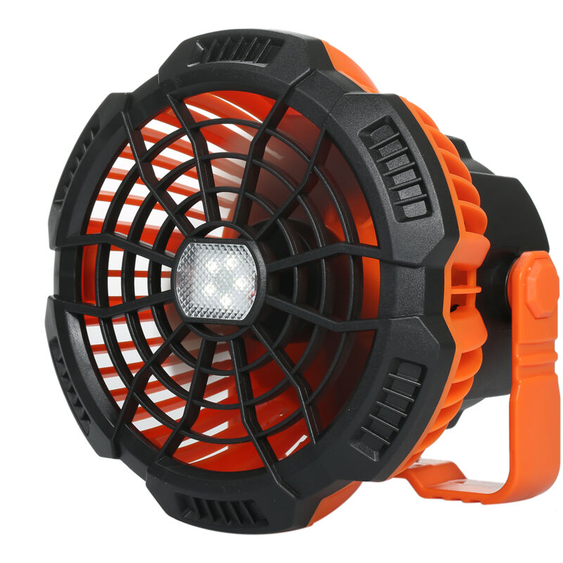 Ventilateur rechargeable usb 2 en 1 avec lumière led, ventilateur portable pour la pêche, le camping, le bureau, la banque d'alimentation d'urgence