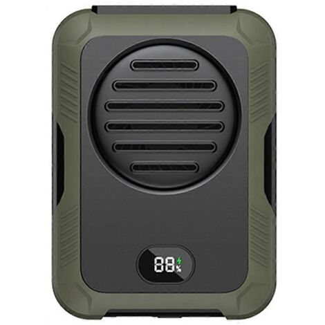 Ventilateur rechargeable USB 2000 mAh à porter autour du cou ou de la taille pour le camping en plein air B--