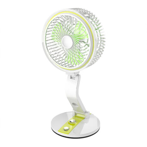 Ventilateur rechargeable USB, veilleuse, vitesse et luminosité réglables, multifonctionnel, mural et de bureau