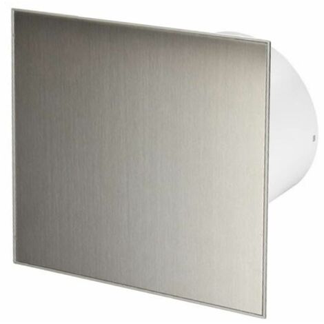 Ventilateur salle de bain capteur d'humidité 100mm Verre Blanc TRAX - white glass