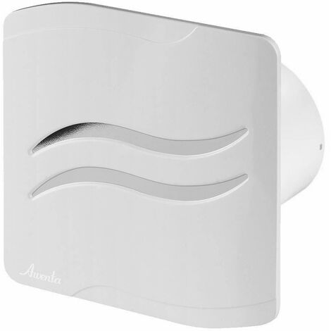 Ventilateur salle de bain extracteur d'air capteur d'humidité 100mm Blanc - white ABS