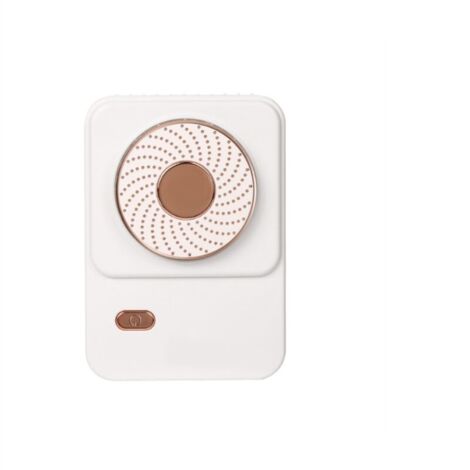 Ventilateur sans lame à col suspendu USB petit ventilateur portatif à vent élevé ventilateur portable (blanc)