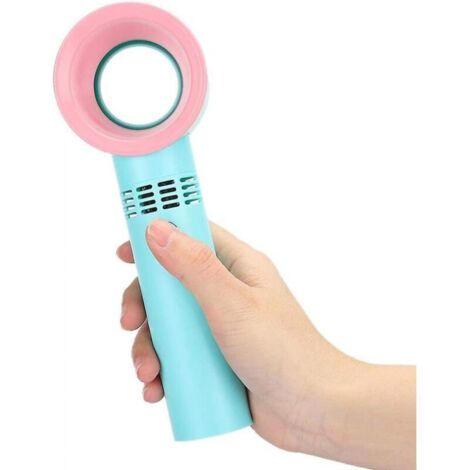 Ventilateur sans lame, mini ventilateur portable rechargeable par USB, réglage à trois vitesses, refroidisseur d'air personnel pour bureau (vert)