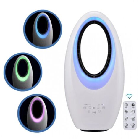 Ventilateur sans pales chromothérapie Colour, ventilateur Air avec couleur chromothérapie, climatiseur à pales