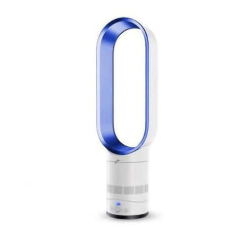 Ventilateur sans pales ultra silencieux avec purification d'air et télécommande - Bleu 220V pour maison et dortoir