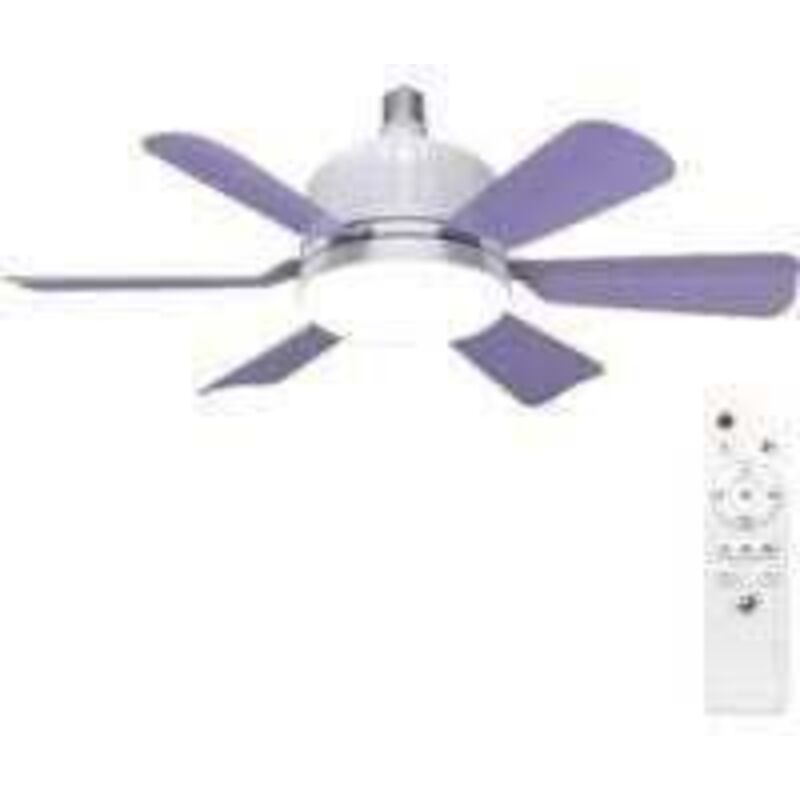 Lifcausal - Ventilateur silencieux amovible à six pales, température de couleur réglable de 3000 k à 6500 k, avec télécommande, pour la maison, la