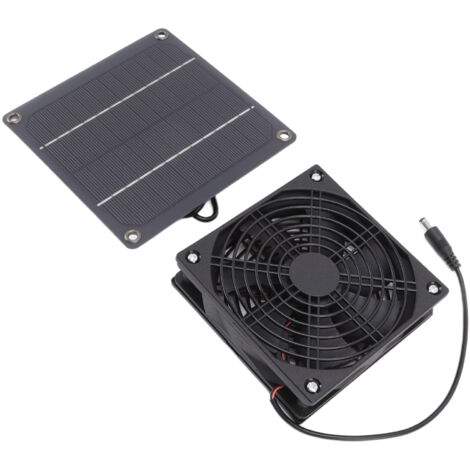 Ventilateur Solaire 3W Portable pour Serre, Poulailler, Maison de Chien et Abri d'Animaux