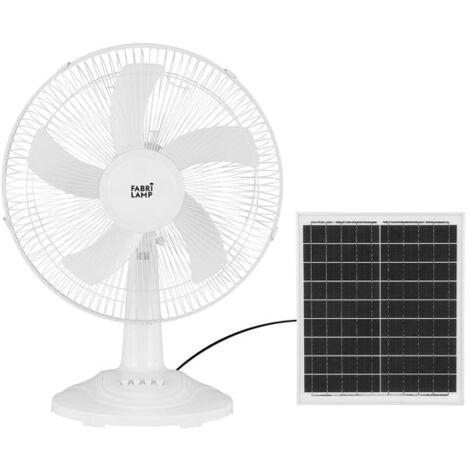 Ventilateur Solaire DC Ventilateur Blanc 20w 3 vitesses 63x43x30,5cm