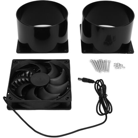 Ventilateur Solaire de Hotte avec Flange pour Serre, Poulailler, Garage - Circulation d'Air, Installation Facile, ABS