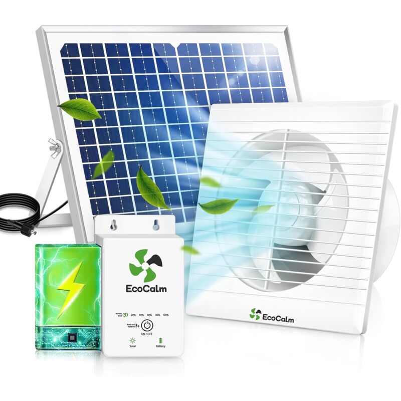 Ventilateur solaire pour coopératives à piles, ventilateur solaire avec panneau solaire double face de 12 W et raccord de ventilateur d'extraction de