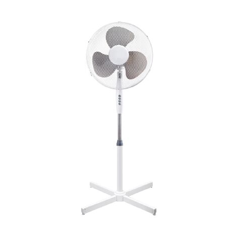 Ventilateur sur pied 40 cm 45W – 3 vitesses réglables – Oscillation horizontale pour circulation d'air optimale – Confort lors des journées chaudes