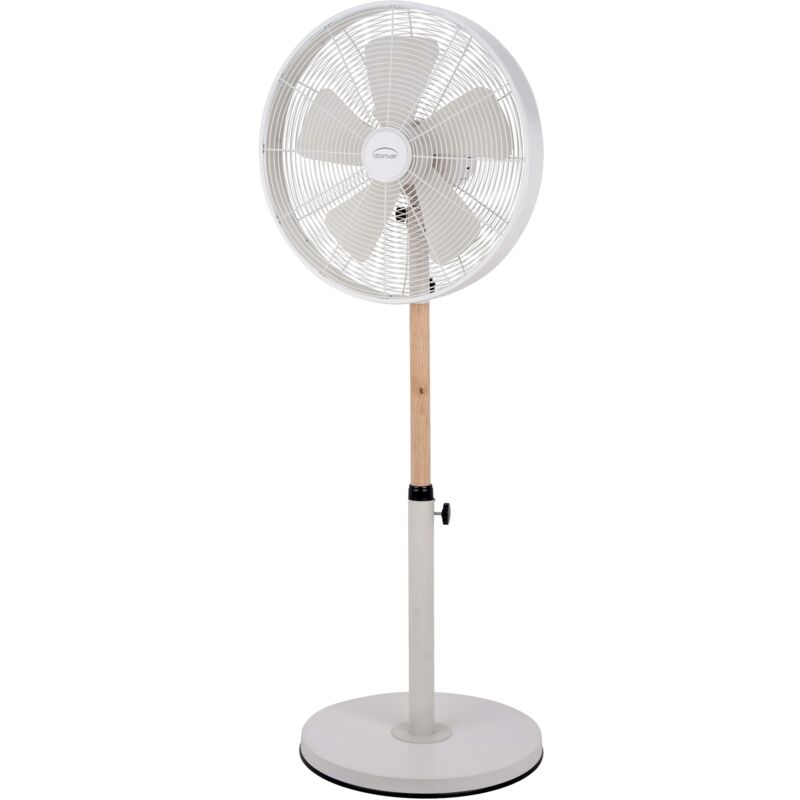 Domair - Ventilateur sur pied Java 50W 4 vitesses D40cm Blanc