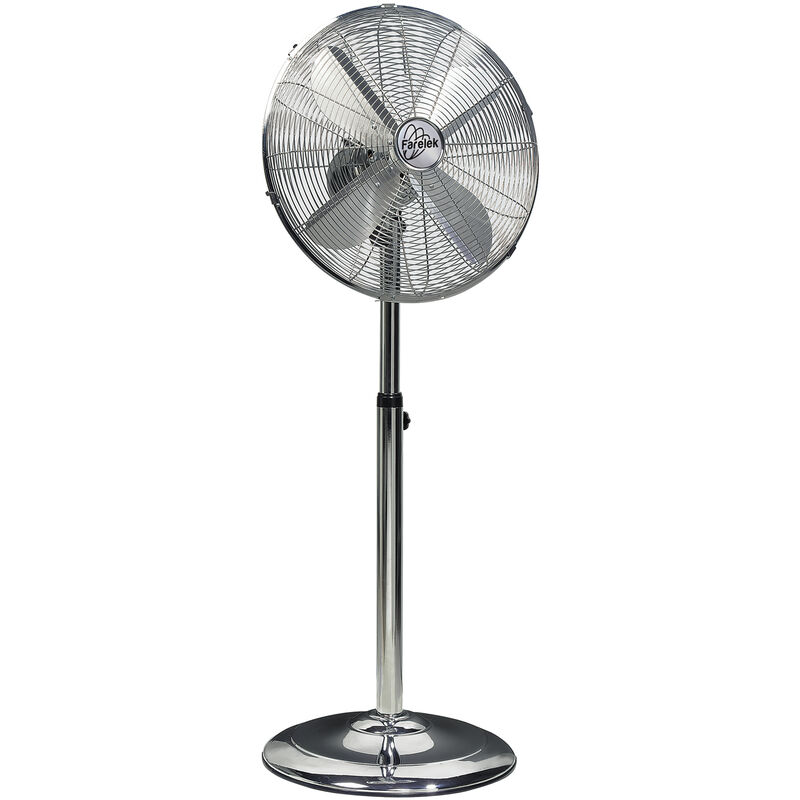 Ventilateur sur pied ARIZONA 50W 3 vitesses D40cm Chromé Gris