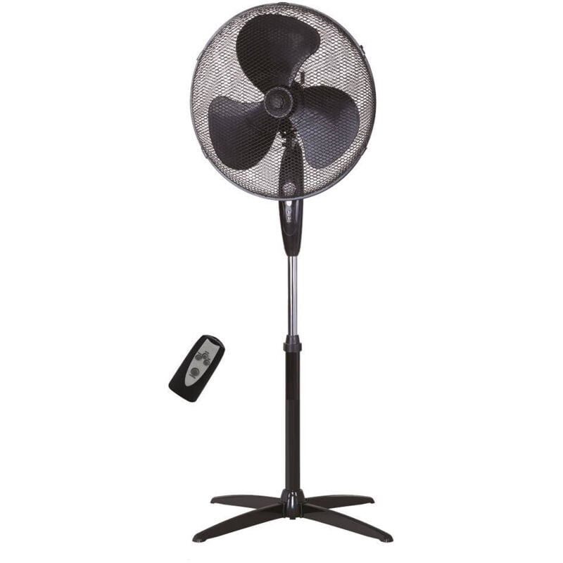 GSC - Ventilateur sur pied avec télécommande 43cm 45W Noir