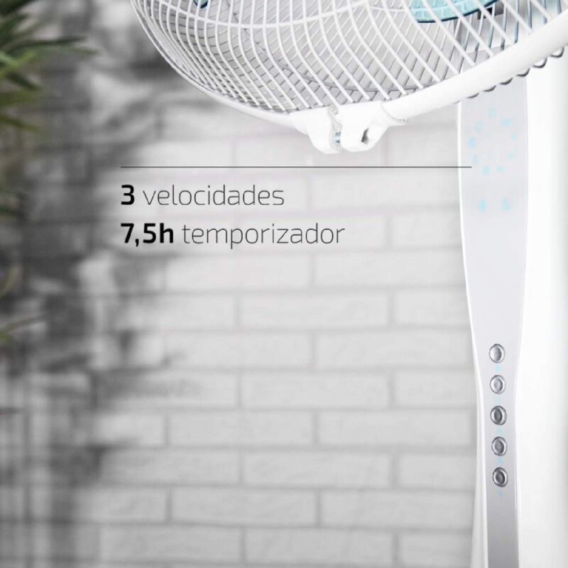 Cecotec - Ventilateur sur pied EnergySilence 530 50W 3 vitesses D40cm Connecté Blanc