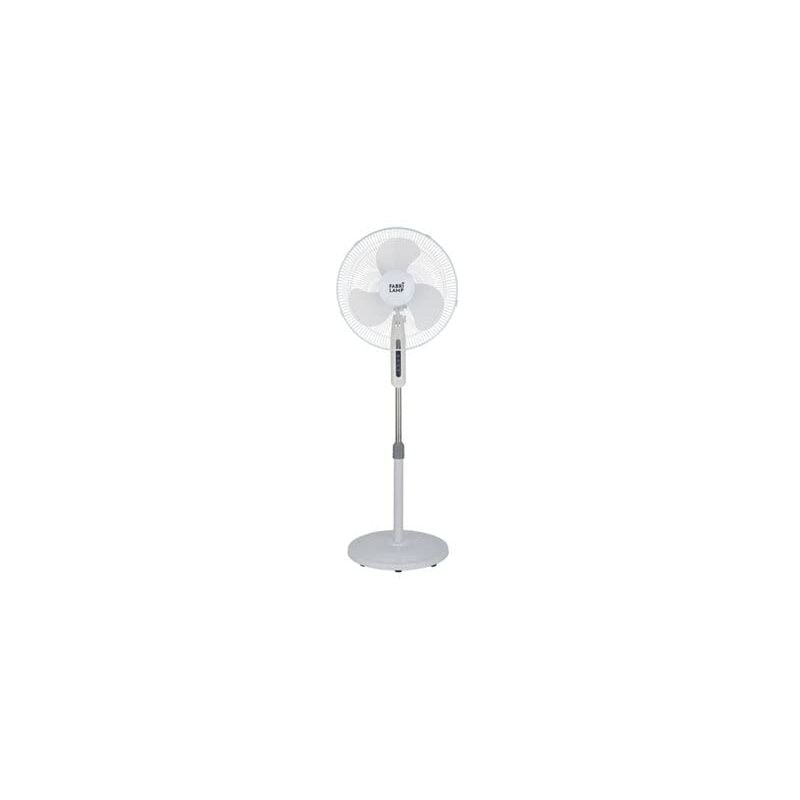 Fabrilamp - Ventilateur De Pie Etesio Blanco 3 Velocides 40w Oscillant 3 Lames Blanc Regx43x40 Cm