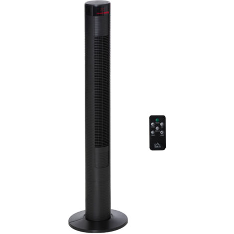 Ventilateur sur pied HOMCOM 117 cm silencieux avec télécommande 4 modes 3 vitesses