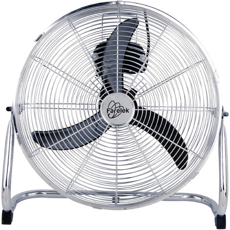 Ventilateur sur pied LOUISIANE 70W 3 vitesses D45cm Chromé Gris