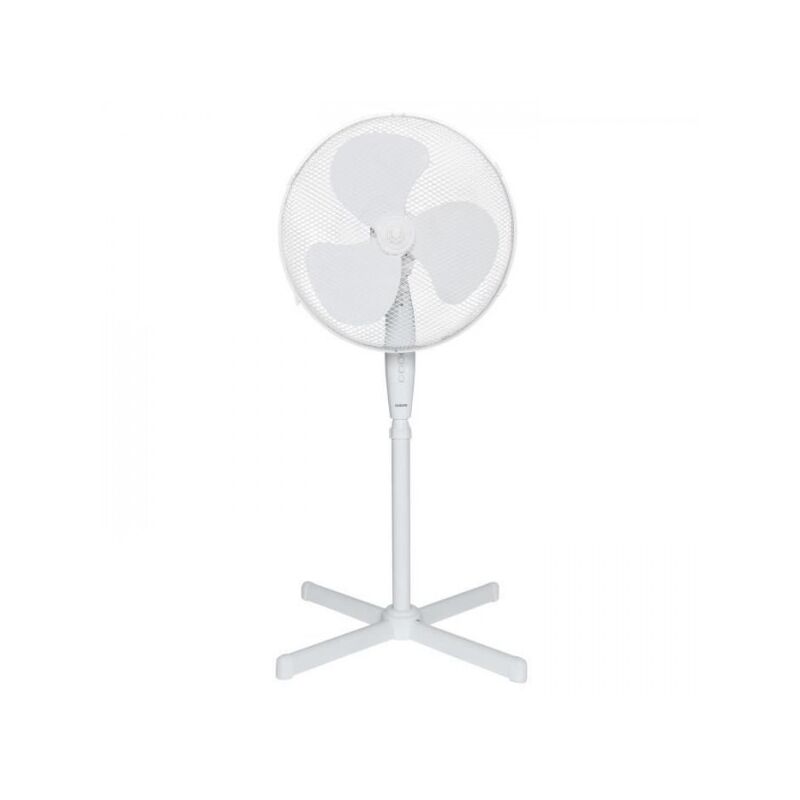 Ventilateur sur pied OCEANIC - 45W - Diametre 40 cm - Hauteur réglable - Oscillation - Blanc