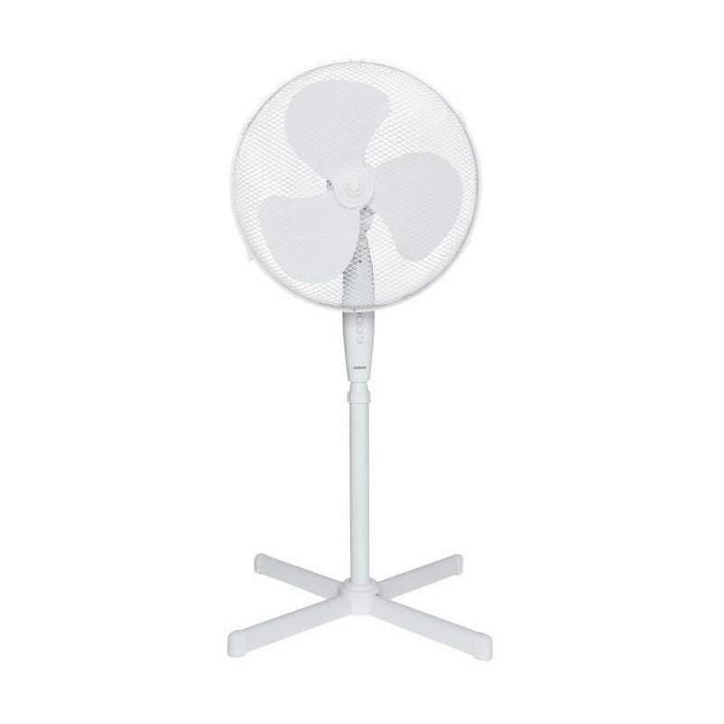 Oceanic - Ventilateur sur pied 45W - Diametre 40 cm - Hauteur reglable - Oscillation - Blanc