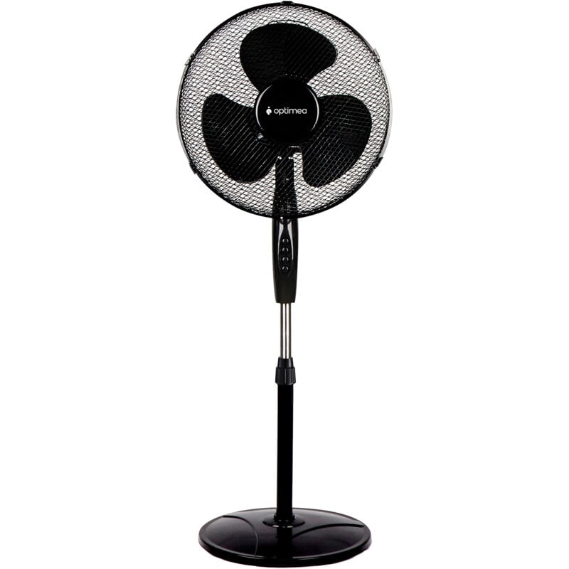 Optimeo - Ventilateur sur pied optimea OVP2-BR40N 45W 3 vitesses D40cm Noir