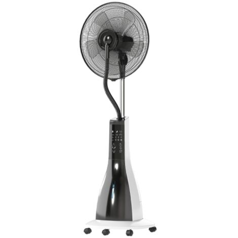 Ventilateur sur pied refroidi à l'eau de 3 L, avec brumisateur, télécommande, minuterie, 3 vitesses noir 90W