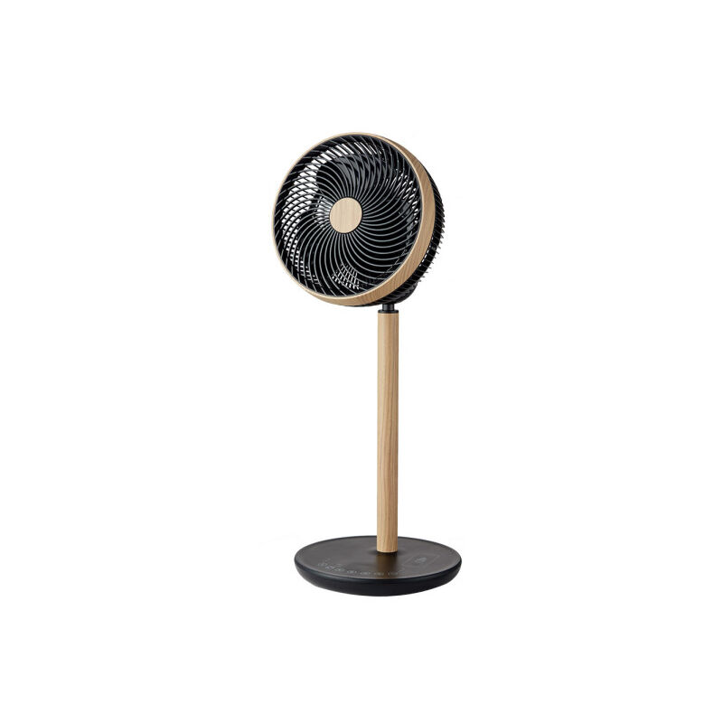 Ventilateur de foot colibri black/wood 25w 12vel 70x28,5x28,5cm 3asp motor dc w/remote and timer