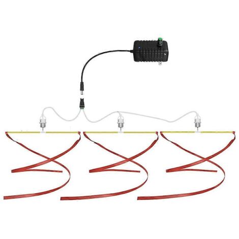 Ventilateur suspendu AC100-240V à vitesse de vent réglable pour cuisine, marché et magasin - 3 têtes