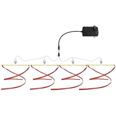 Ventilateur suspendu AC100-240V à vitesse de ventilation réglable pour cuisine, marché et magasin - 4 têtes