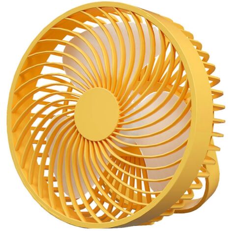 Ventilateur suspendu de 16,5 cm avec veilleuse, alimentation USB, idéal pour le camping en plein air.