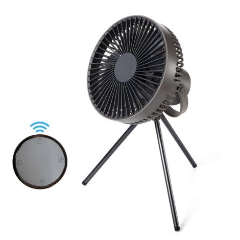 Ventilateur suspendu rechargeable USB de 7,8 pouces avec télécommande, ventilateur de plafond pour tente