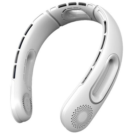 Ventilateur tour de cou portable, rechargeable par USB, 3000 mAh, sans pales, 4 vitesses, cadeau d'été pour femmes, hommes et enfants, idéal pour l'intérieur et l'extérieur, les voyages, le sport et l
