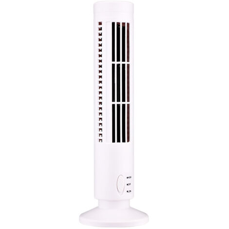 Ventilateur tour sans pales oscillant 90°, mini refroidisseur vertical avec lumière blanc