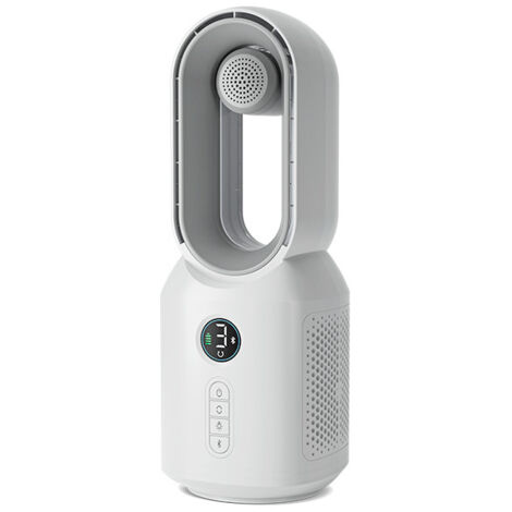 Ventilateur tour silencieux, ventilateur de table, petit ventilateur, 3 vitesses de vent, ventilateur à batterie rechargeable USB 4000 mAh, ventilateur portable sans pales, ventilateur haut-parleur Bl