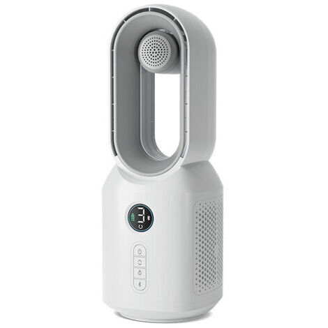 Ventilateur tour silencieux, ventilateur de table, petit ventilateur, 3 vitesses de vent, ventilateur à batterie rechargeable USB 4000 mAh, ventilateur portable sans pales, ventilateur haut-parleur Bl