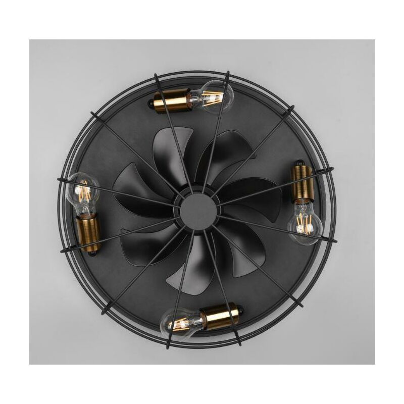 Trio Lighting - Plafonnier avec ventilateur trondheim r61095032-avec télécommande