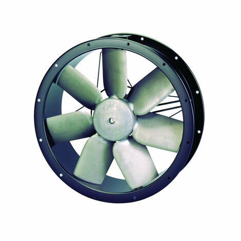 Ventilateur tubulaire alu ATEX, 4 020 m3/h, 6 pôles, D450 mm, Tri 400V,pales H S&P (UNELVENT) 045002