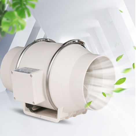 Ventilateur tubulaire réglable 100 mm310 m³/h - Moteur EC - Ventilateur d'extraction pour baignoire, refroidissement, pressurisation