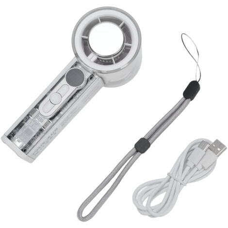 Ventilateur Turbine Portable à Refroidissement Glacial - Transparent - Rechargeable USB - 100 Niveaux de Vitesse - Moteur 13000 tr/min - Batterie 3000mAh - Puissant et Rapide