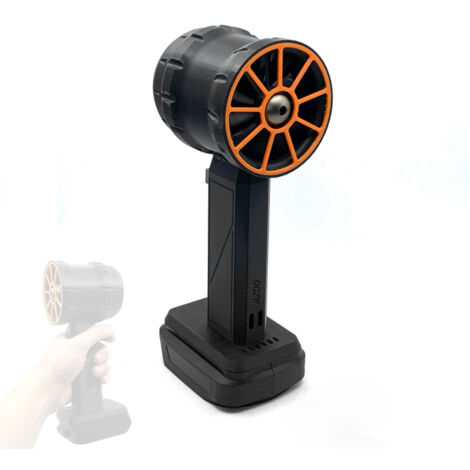 Ventilateur turbo portatif, moteur sans balais 64mm, poussée 2200g, compatible batteries Dewalt/Makita/Milwaukee 18V/21V