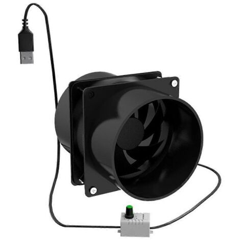 Ventilateur USB à vitesse réglable, absorbeur de fumée, extracteur de fumées ESD, noir