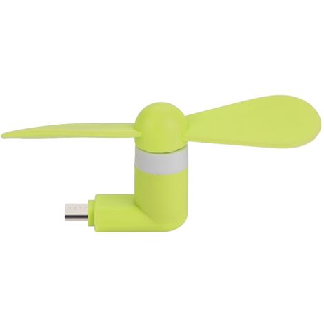 Ventilateur USB Mini Portable Silencieux - Pour Smartphones Android OTG (Vert)