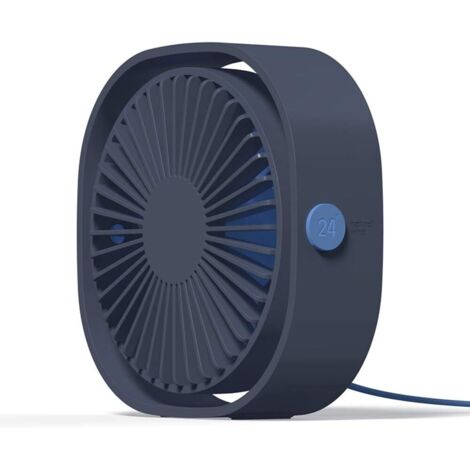 Ventilateur USB Mini Ventilateur Portable de Table Ventilateur Bureau Silencieux 3 Vitesses Réglable - Bleu-Fei Yu