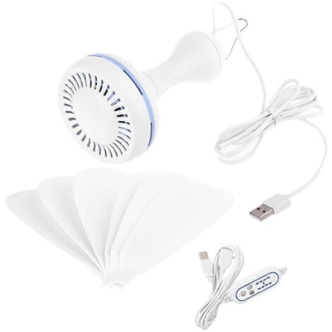 Ventilateur USB Portable 4 Vitesses pour Maison, Extérieur et Camping - Alimentation 5V DC
